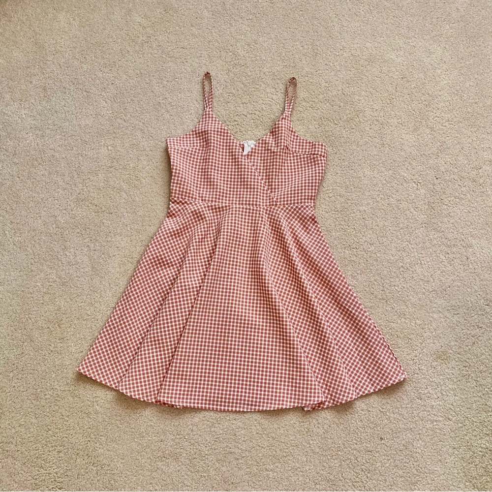 Pink Gingham Mini Dress